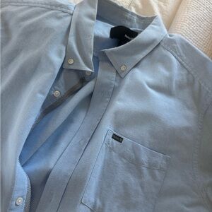 Hurley Blue Casual Button Down Shirt Oxford Style